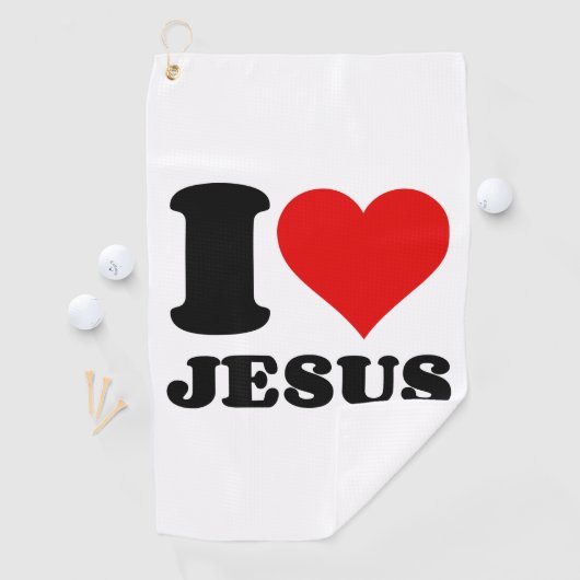 私はイエス・キリスト教の引用文を愛する ゴルフタオル