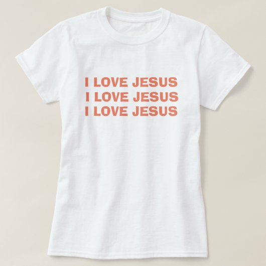 私はイエス・クリスチャンを愛している Tシャツ (デザイン正面)