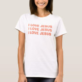 私はイエス・クリスチャンを愛している Tシャツ (正面)