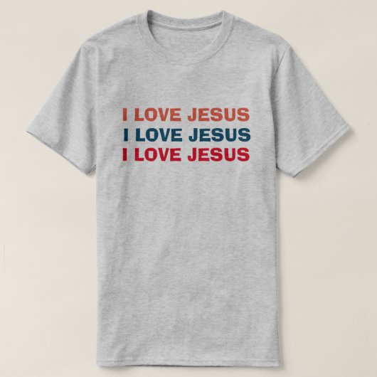 私はイエス・クリスチャンを愛している Tシャツ (デザイン正面)