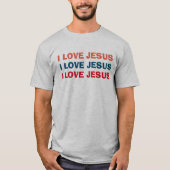 私はイエス・クリスチャンを愛している Tシャツ (正面)