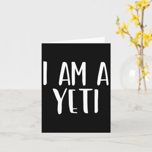 私はイエティのハロウィーン私はの衣装シンプル簡単ファンである カード (黄色い花)