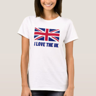 私はイギリスが大好きです Tシャツ