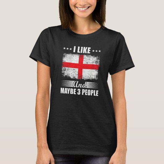 私はイギリスが好きで、3人くらいかな Tシャツ (正面)