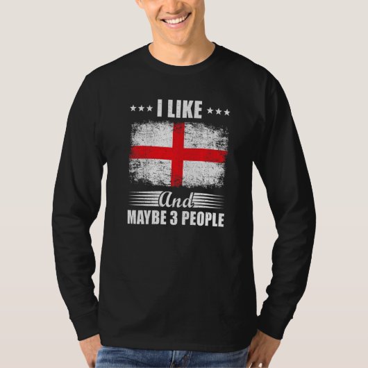 私はイギリスが好きで、3人くらいかな Tシャツ (正面)