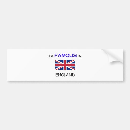 私はイギリスで有名です バンパーステッカー (正面)