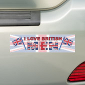 私はイギリスの人を愛します バンパーステッカー (車上)