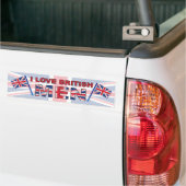 私はイギリスの人を愛します バンパーステッカー (トラック上)