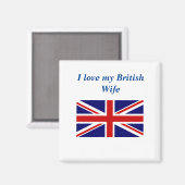 私はイギリスの妻マグネットが大好き マグネット (正面/裏面)