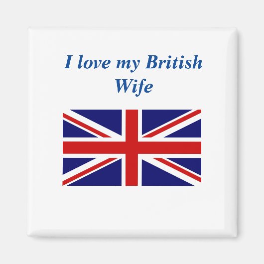 私はイギリスの妻マグネットが大好き マグネット (正面)