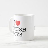 私はイギリスの男の子を愛します コーヒーマグカップ (正面左)