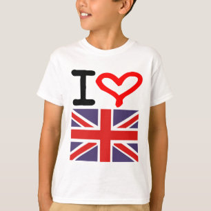 私はイギリスを愛します Tシャツ