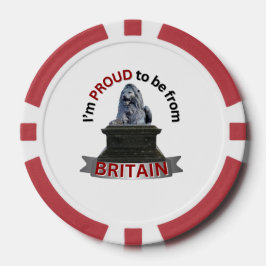 私はイギリス出身であることを誇りに思います ポーカーチップ