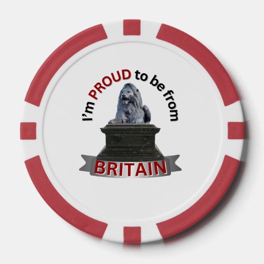 私はイギリス出身であることを誇りに思います ポーカーチップ (正面)