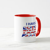 私はイギリス訛りのコーヒーマグを持っている マグカップ (正面右)