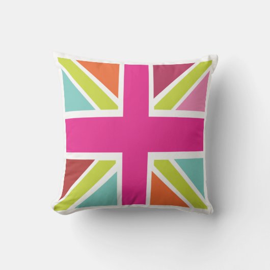 私はイギリス-英国国旗--を愛します クッション (正面)