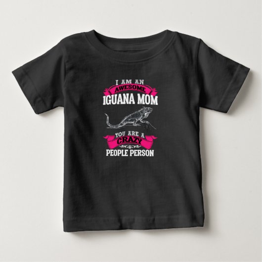 私はイグアナ素晴らしママ ベビーTシャツ (正面)