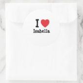 私はイザベラハートTシャツが大好き ラウンドシール (バッグ)