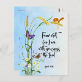 私はイザヤ書41章10節に書かれている ポストカード (正面/裏面)