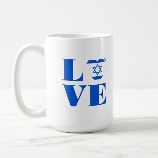 私はイスラエルが大好きだ コーヒーマグカップ (左)