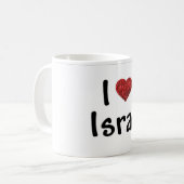私はイスラエル共和国のマグを愛します コーヒーマグカップ (正面左)
