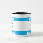 私はイスラエル国旗と共に立つ – ユダヤ人ユダヤ人ユダヤ人 マグカップ (中央)