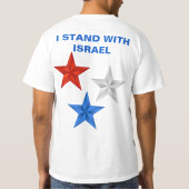 私はイスラエル国旗を掲げている Tシャツ (裏面)
