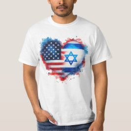 私はイスラエル国旗を掲げている Tシャツ