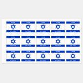 私はイスラエル文字カスタムイスラエル国旗の広場に立つ ラベル (シート)