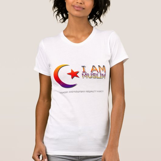 私はイスラム教の反切札FACISMです Tシャツ (正面)