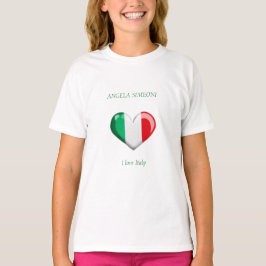 私はイタリアが大好きだ | お名前 Tシャツ
