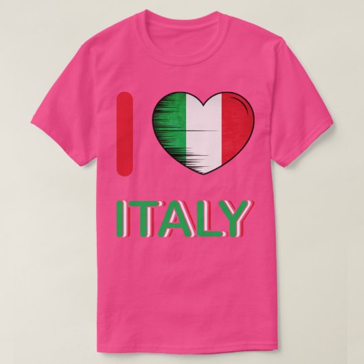 私はイタリアが大好き私の国3 Tシャツ (デザイン正面)