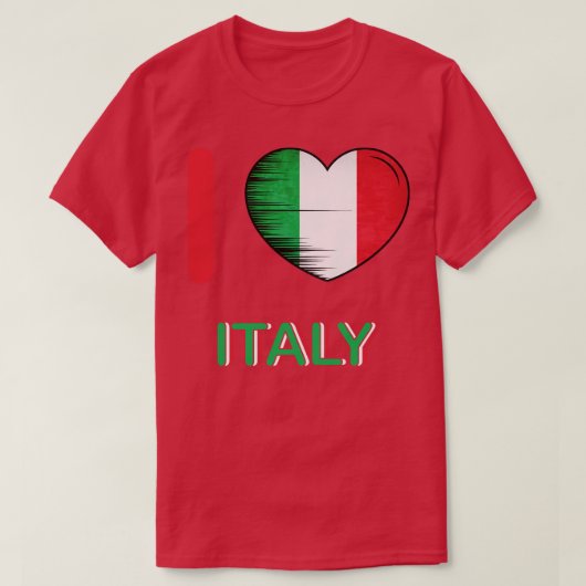 私はイタリアが大好き私の故郷My Country 7 Tシャツ (デザイン正面)