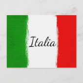 私はイタリアが大好き。イタリア国旗。 ポストカード (正面)