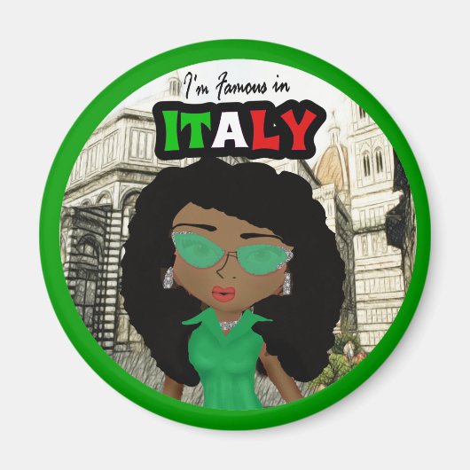 私はイタリアで有名Diva -Dark マグネット (正面)