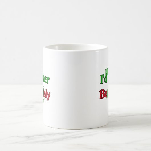 私はイタリアにむしろいます。 コーヒーマグカップ (中央)