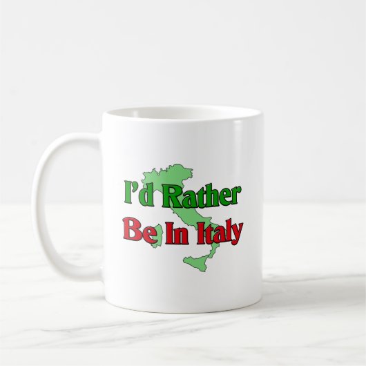 私はイタリアにむしろいます。 コーヒーマグカップ (左)