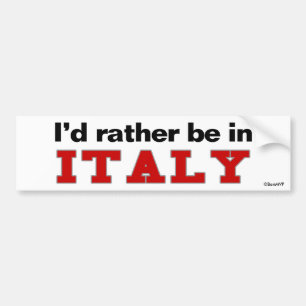 私はイタリアにむしろいます バンパーステッカー