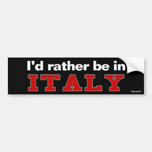 私はイタリアにむしろいます バンパーステッカー