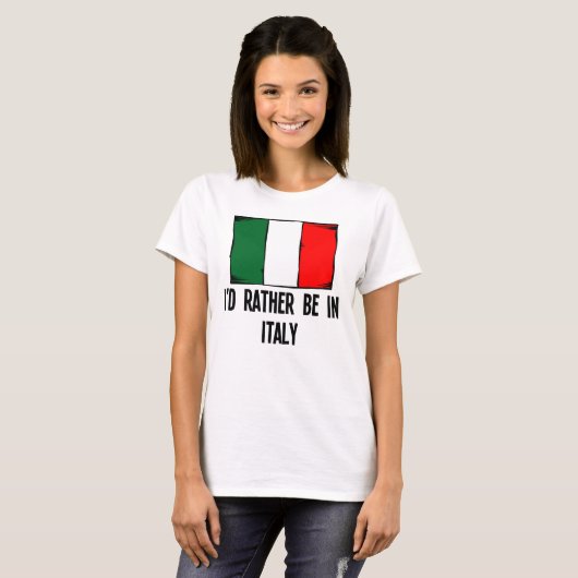 私はイタリアにむしろいます Tシャツ (正面フル)