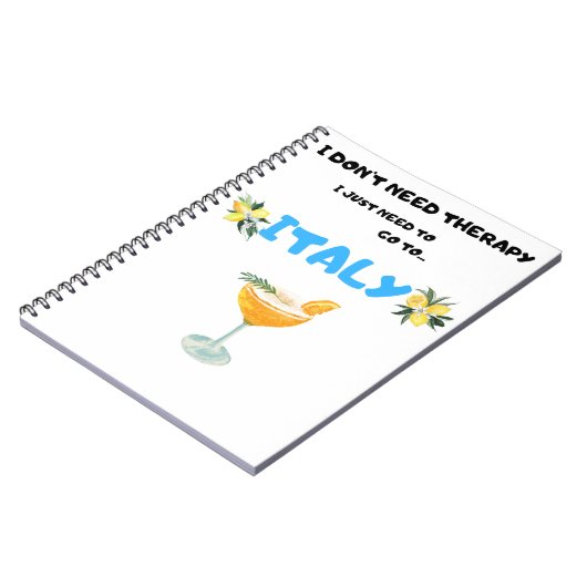 私はイタリアに行く必要があるセラピーを必要としない ノートブック (左側)
