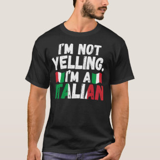 私はイタリアのイタリア人だと叫イタリアンんでいイタリアンない Tシャツ