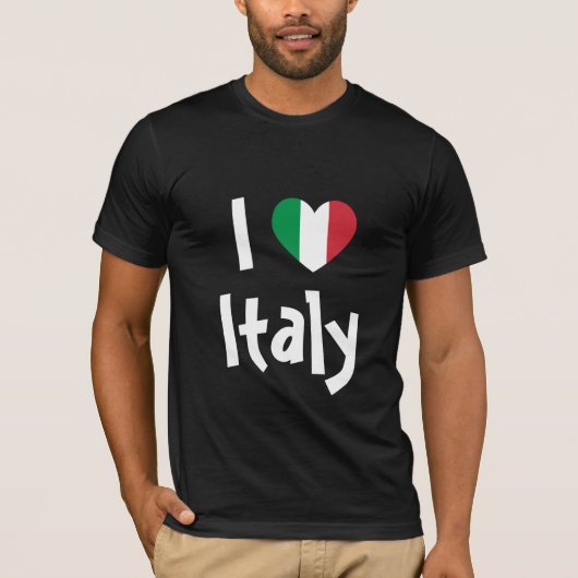 私はイタリアのシャツが大好き Tシャツ (正面)