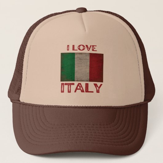 私はイタリアのトラック帽が大好き キャップ (正面)