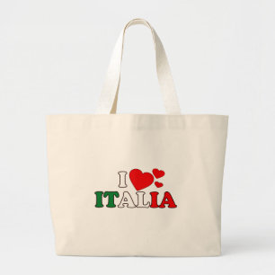 私はイタリアのトートバックを愛します ラージトートバッグ