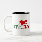 私はイタリアのマグを愛します ツートーンマグカップ (左)