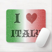 私はイタリアのヴィンテージの旗のマウスパッドを愛します マウスパッド (マウス)