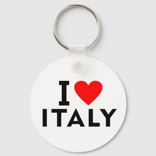 私はイタリアの国のようにハート旅行観光のシンボルが大好き キーホルダー (正面)