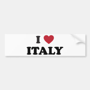 私はイタリアを愛します バンパーステッカー