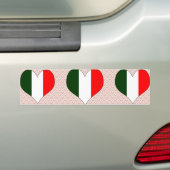 私はイタリアを愛します バンパーステッカー (車上)